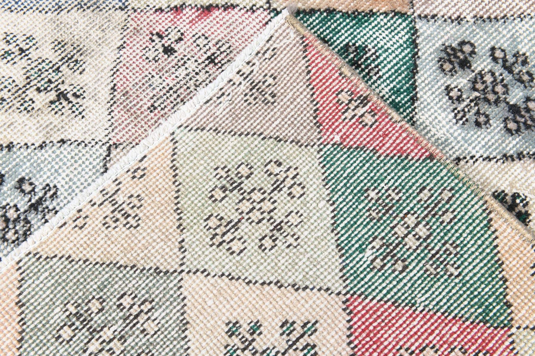 Dywan 239x114 cm, niebieski, wełna, Turcja, lata 70. - 221847