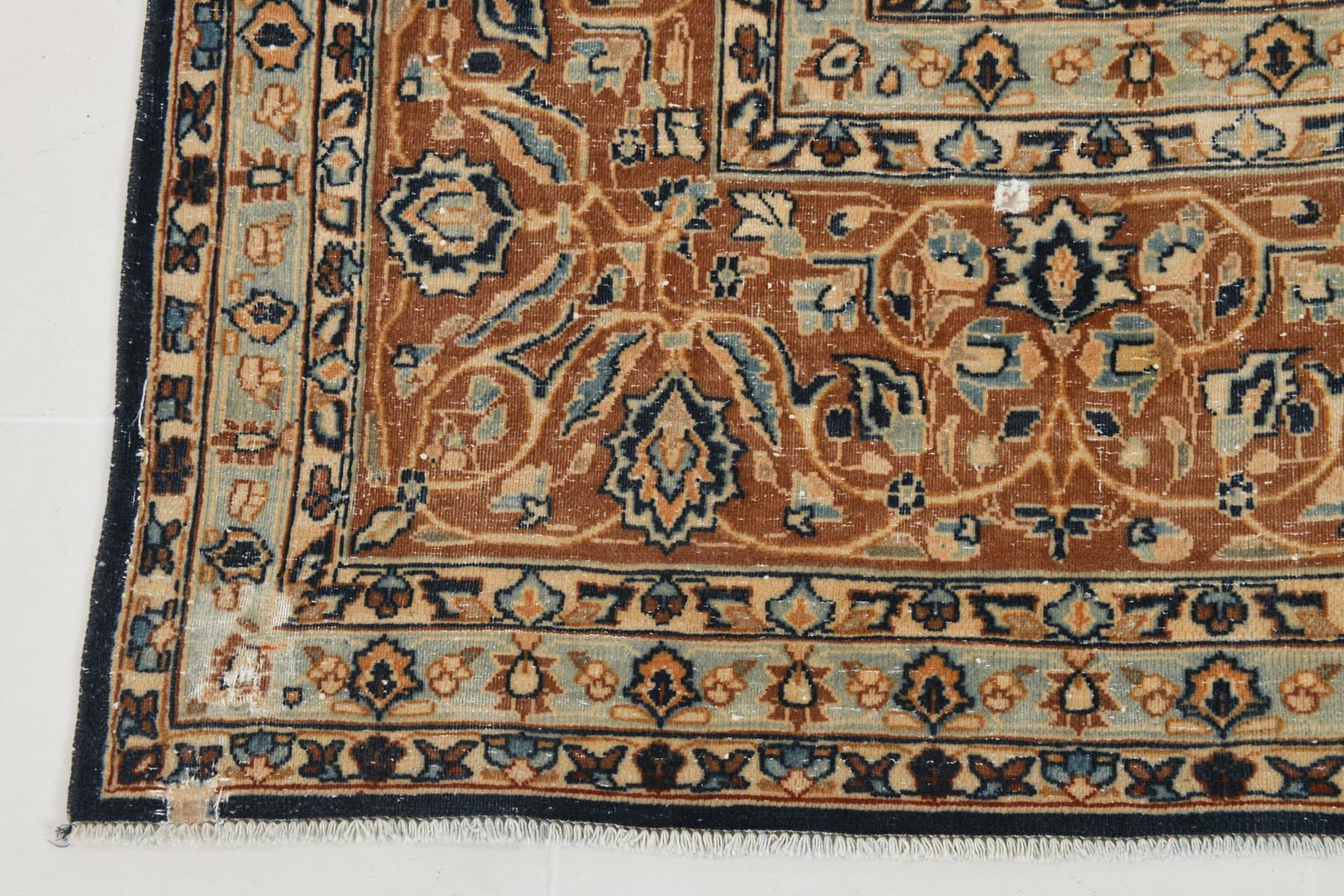 Dywan 394x298 cm, granatowy, wełna, Turcja, lata 60. - 221833