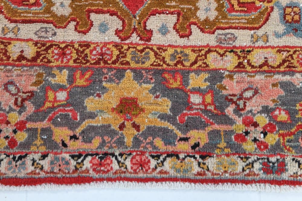Rug 122x214 cm, red, wool, Turkey, 1980s. - 221816
