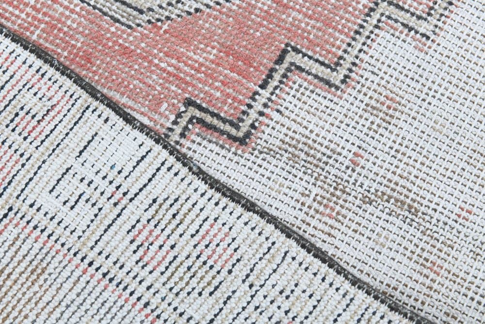 Dywan 267x129 cm, beżowy, czerwony, wełna, Turcja, lata 60. - 221781