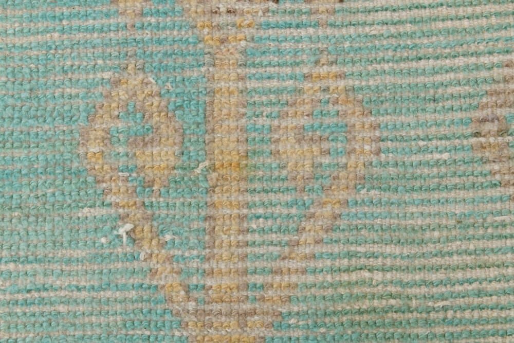 Chodnik 289x80 cm, beżowy, turkusowy, wełna, Turcja, lata 70. - 221763