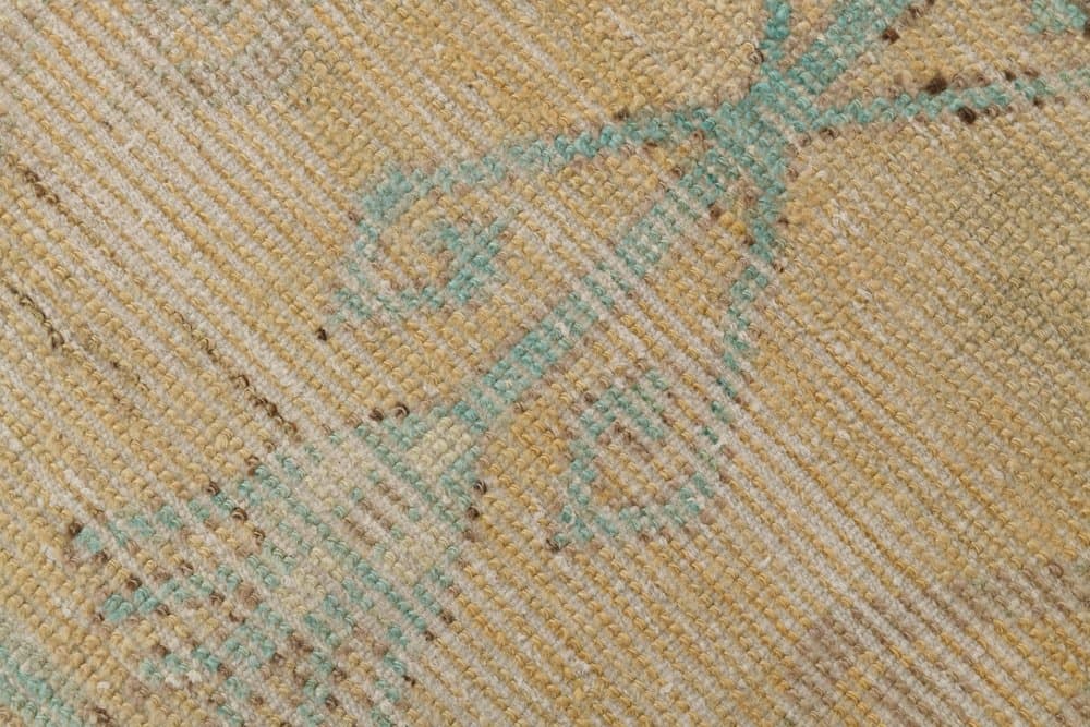 Chodnik 289x80 cm, beżowy, turkusowy, wełna, Turcja, lata 70. - 221761