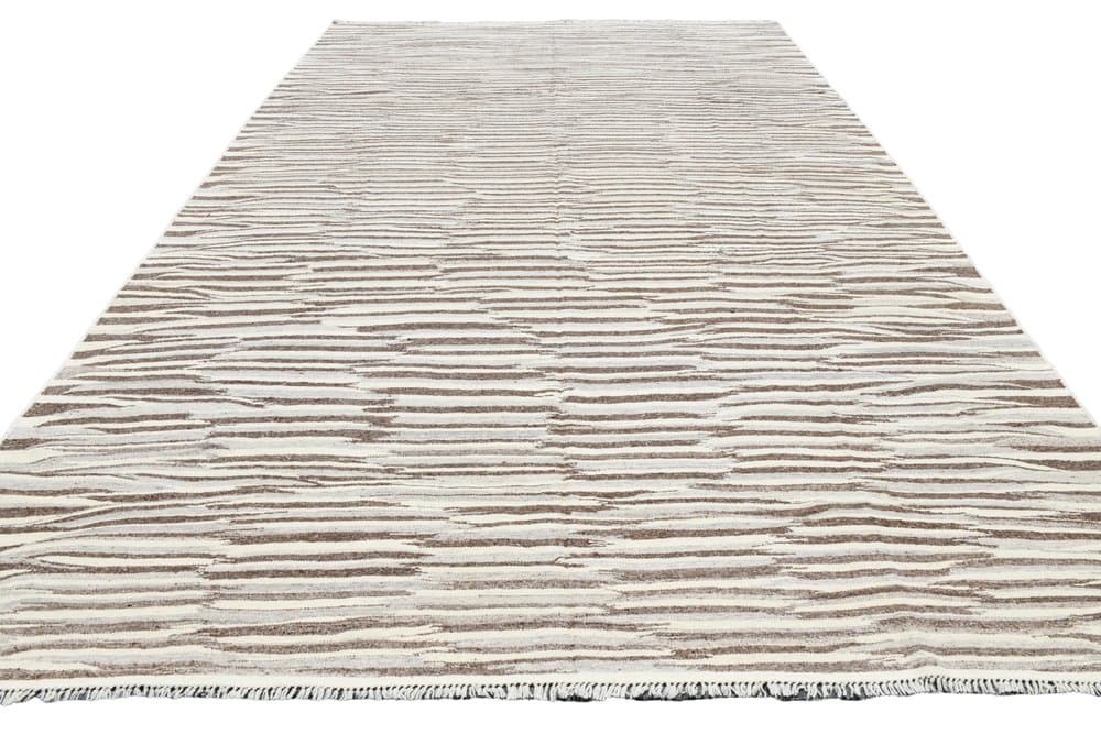 Kilim 418x285 cm, beżowy, brązowy, wełna, Turcja, lata 70. - 221746