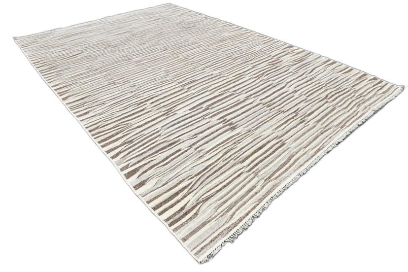 Kilim 418x285 cm, beżowy, brązowy, wełna, Turcja, lata 70.