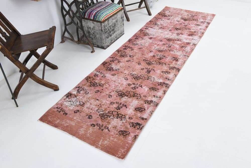 Runner Rug 79x278 cm, red, wool, Turkey, 1970s. - 221729