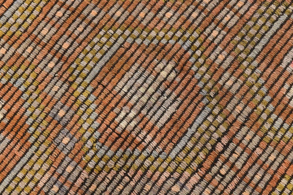 Kilim 290x182 cm, brązowy, czarny, wełna, Turcja, lata 60. - 221724