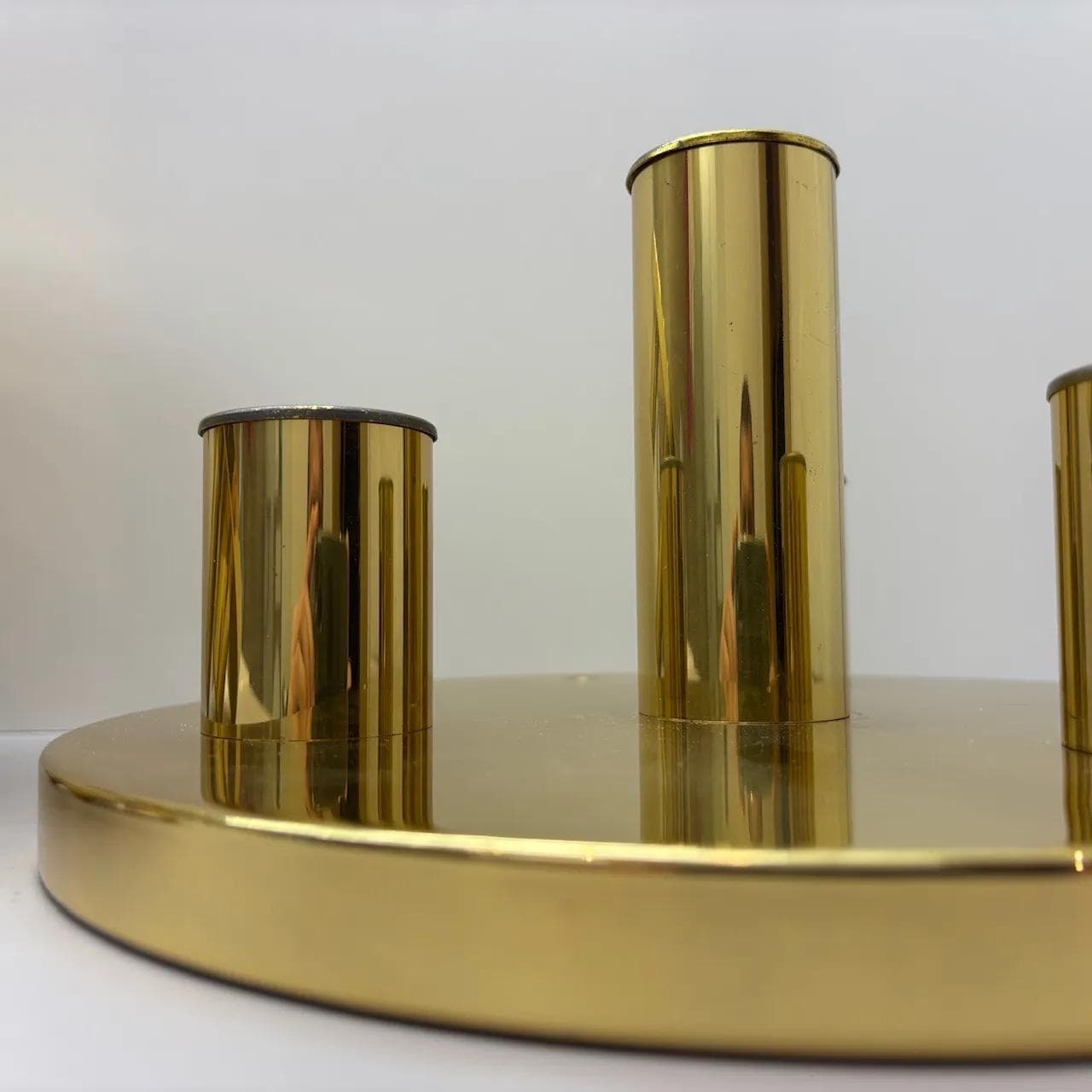 Mosiężna para plafonów ścienno-sufitowych, TZ Schmitz, Niemcy, lata 70. - 16088