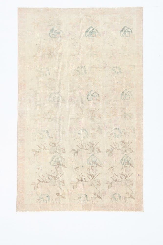 Rug 216x130 cm, beige, wool, Turkey, 1960s. - 221669