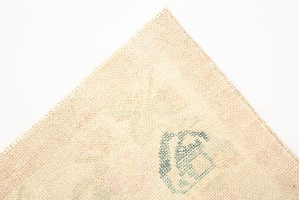 Rug 216x130 cm, beige, wool, Turkey, 1960s. - 221672