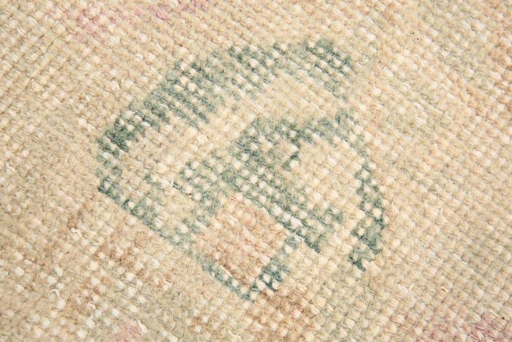 Rug 216x130 cm, beige, wool, Turkey, 1960s. - 221666