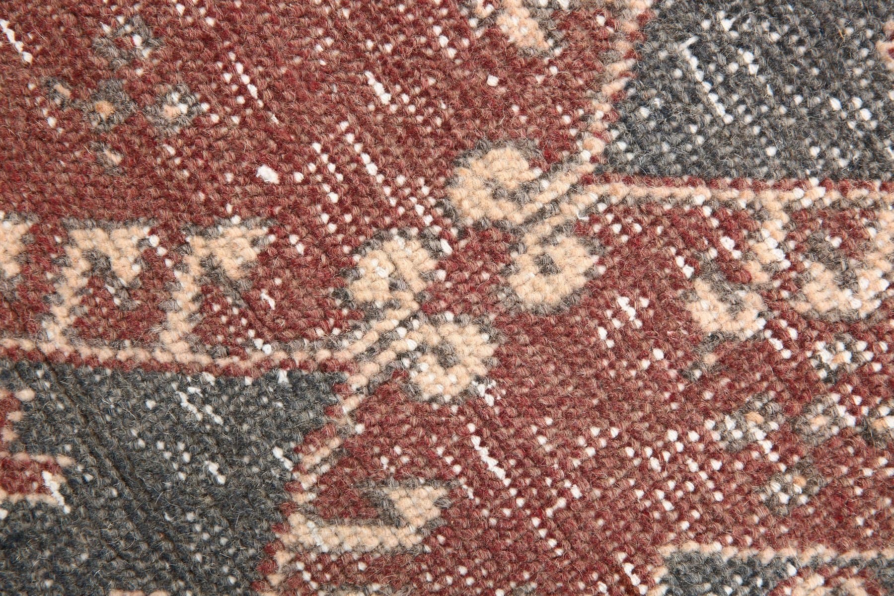 Runner Rug 94x387 cm, red, green, wool, Turkey, 1960s. - 221634