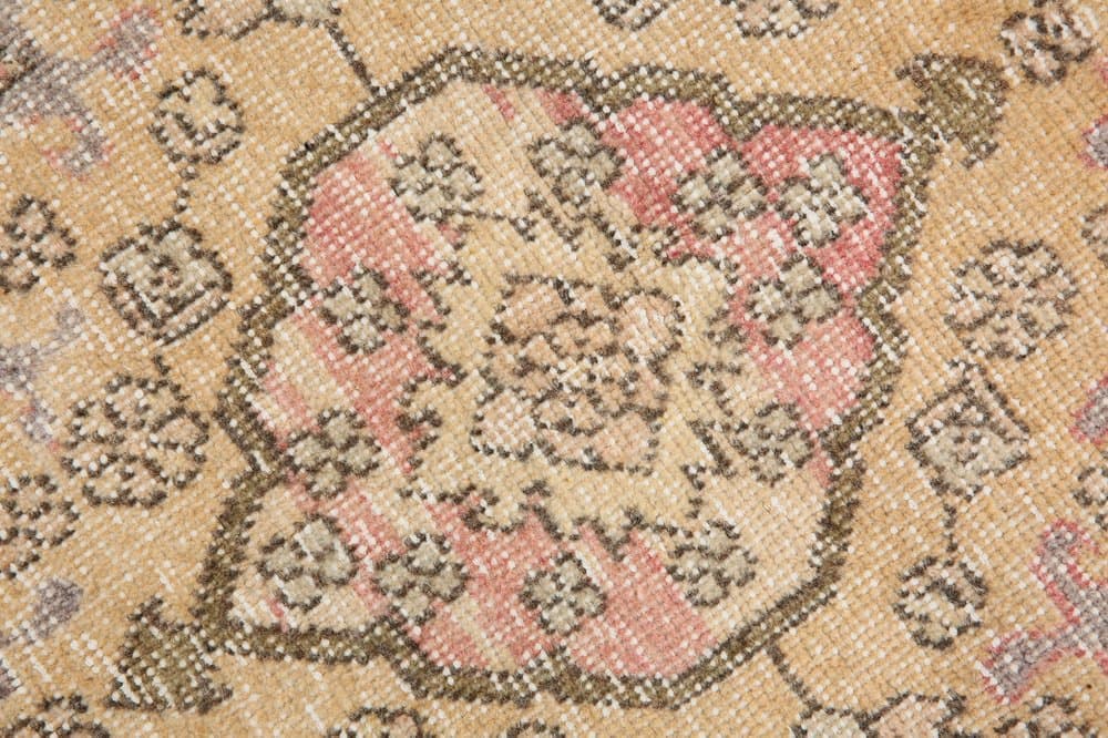 Runner Rug 86x376 cm, pink, wool, Turkey, 1960s - 221595