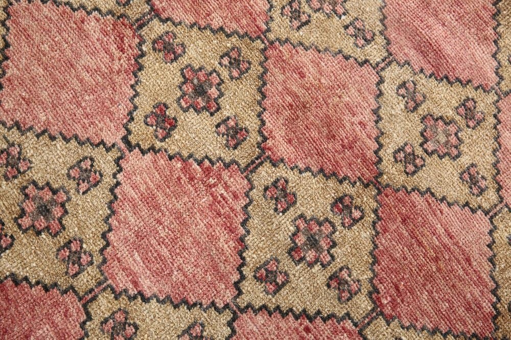 Chodnik 374x85 cm, różowy, wełna, Turcja, lata 60. - 221580