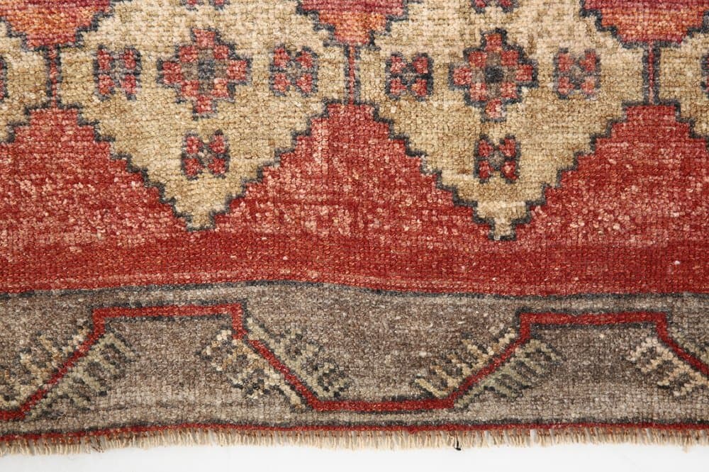 Chodnik 374x85 cm, różowy, wełna, Turcja, lata 60. - 221582