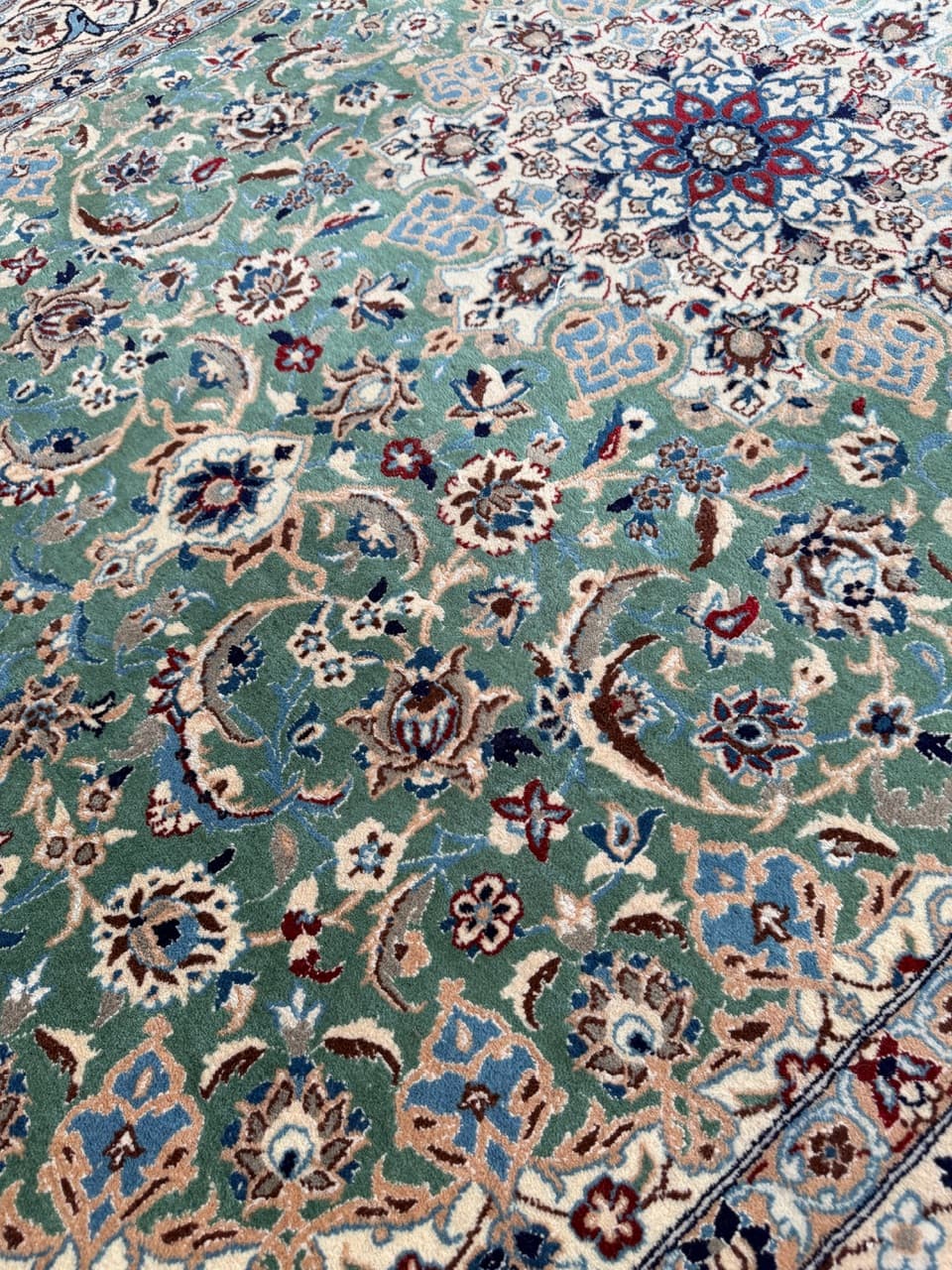 Dywan Nain, 290x175 cm, multikolor, wełna z jedwabiem, Iran - 222057