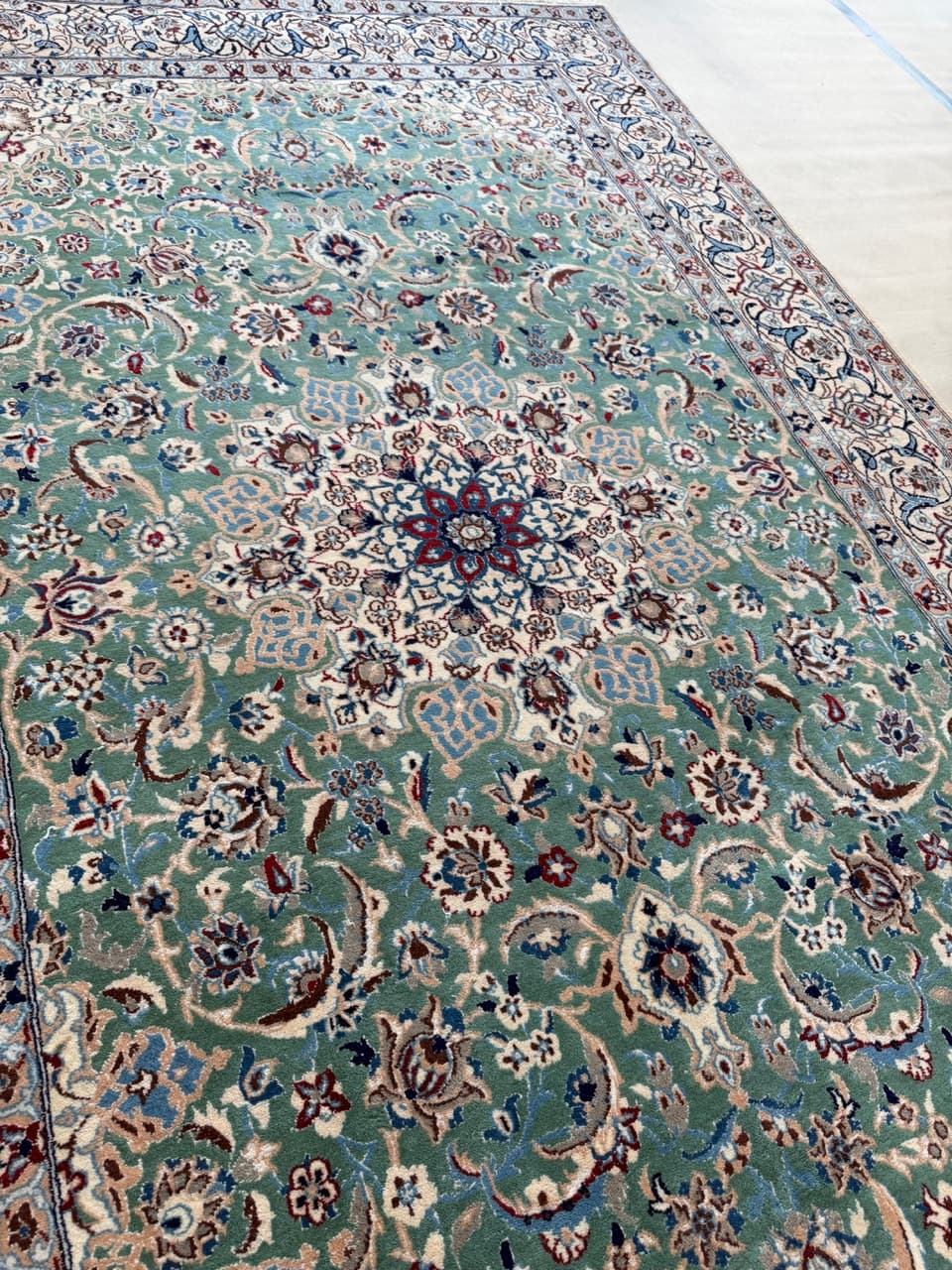 Dywan Nain, 290x175 cm, multikolor, wełna z jedwabiem, Iran - 222054