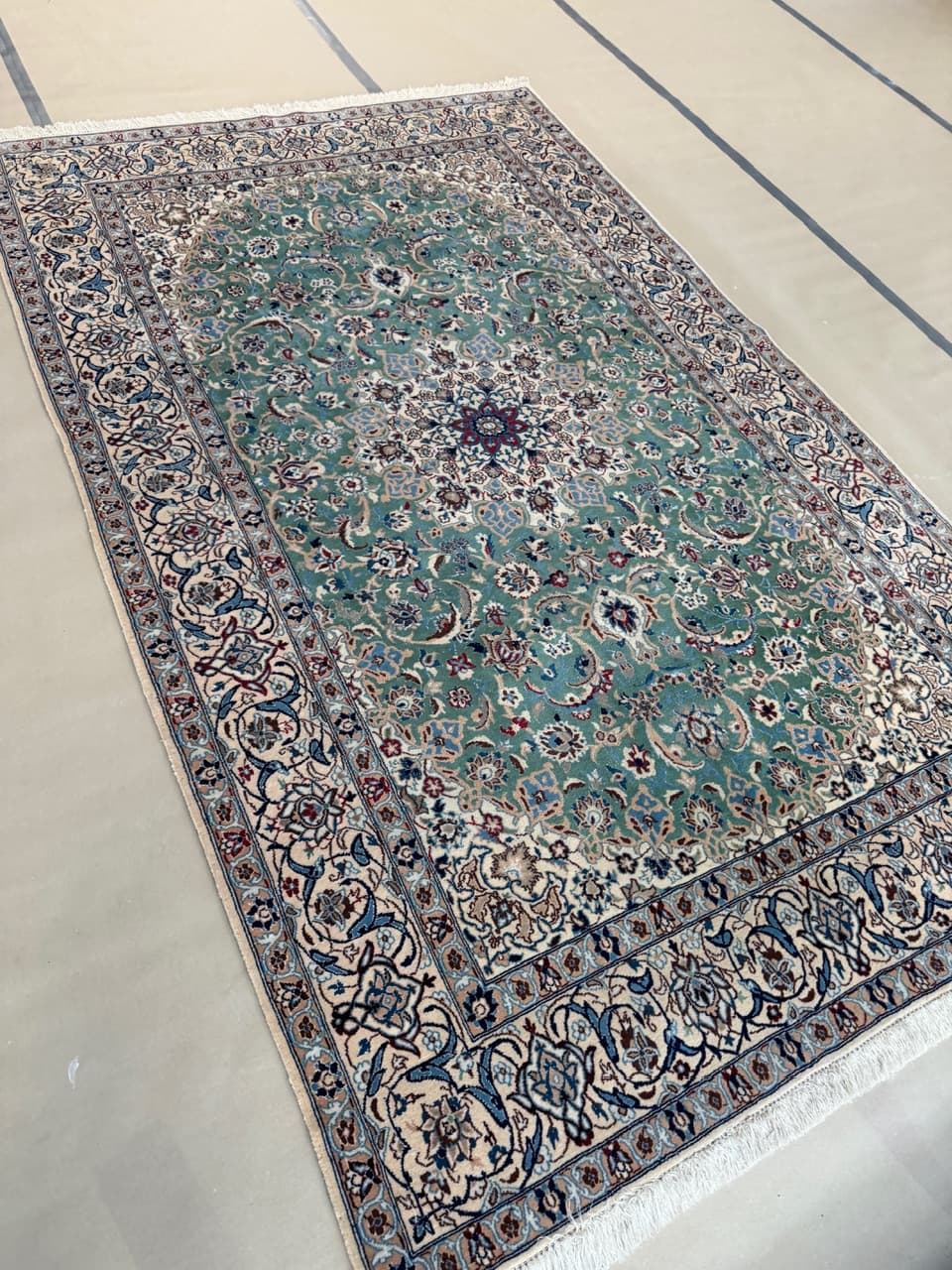 Dywan Nain, 290x175 cm, multikolor, wełna z jedwabiem, Iran - 222055