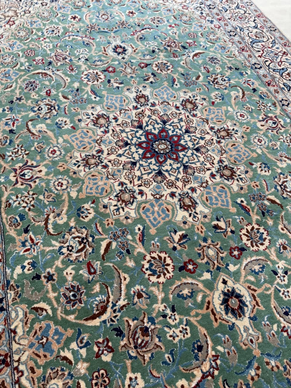 Dywan Nain, 290x175 cm, multikolor, wełna z jedwabiem, Iran - 222059