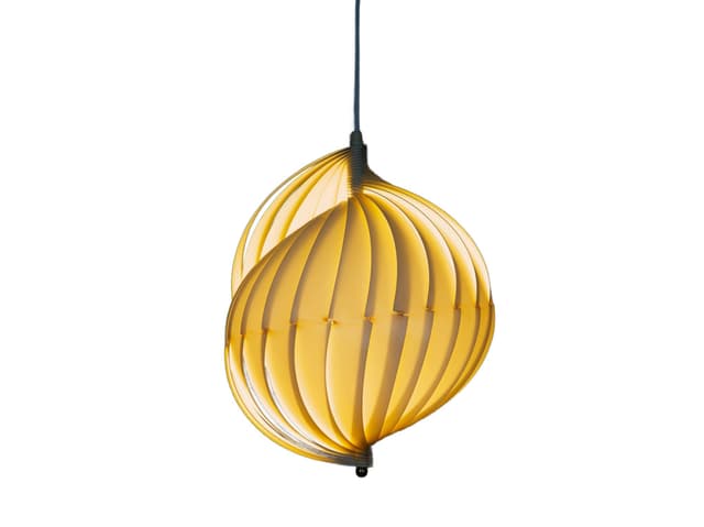 Lampa wisząca Moon, metal biały, proj. V. Panton, Louis Poulsen, Dania, lata 60. - WYMIARY