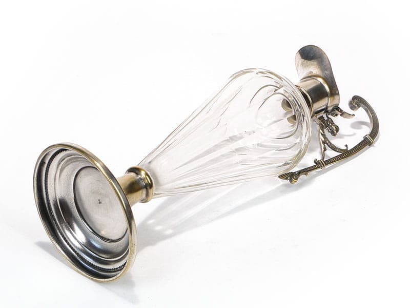 Dzban na wino, kryształ transparentny, mosiądz, WMF, Niemcy, XIX wiek - 222248