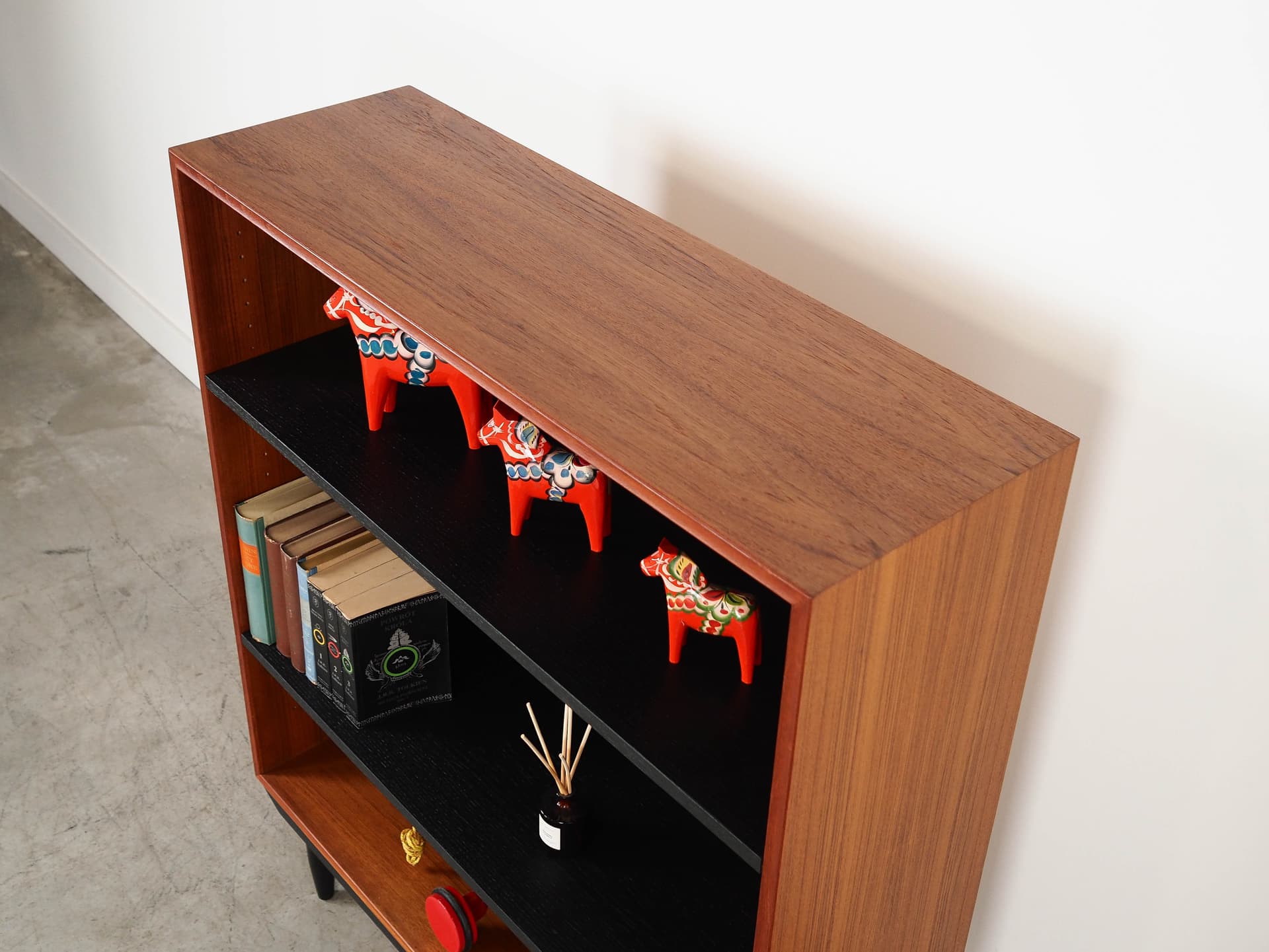 Regał, teak brązowy, Dania, lata 70. - 222296