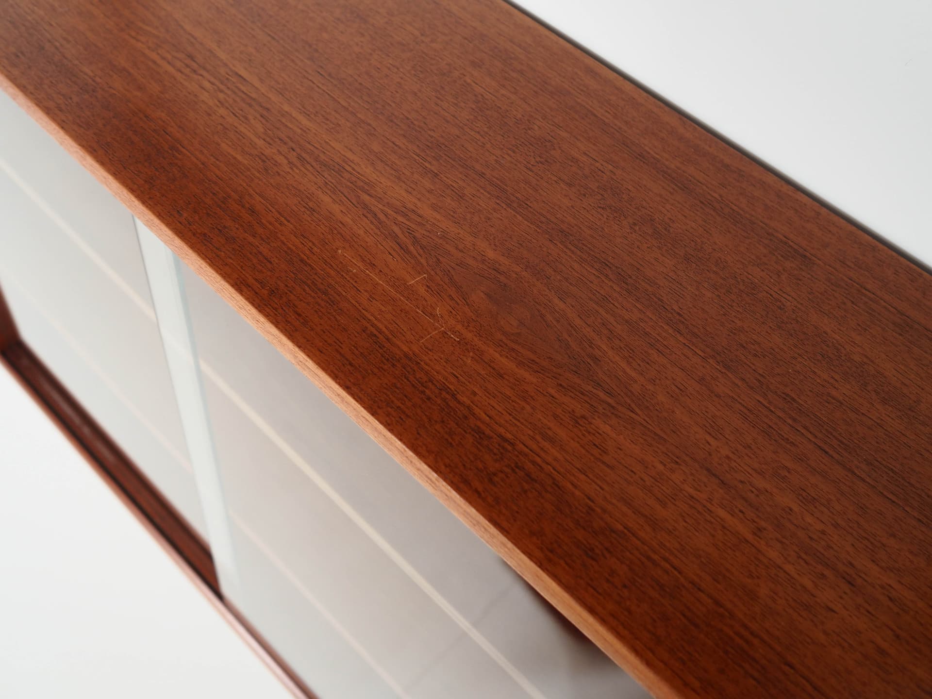 Regał systemowy, brązowy, teak, metal, szkło, Dania, lata 60. - 222332