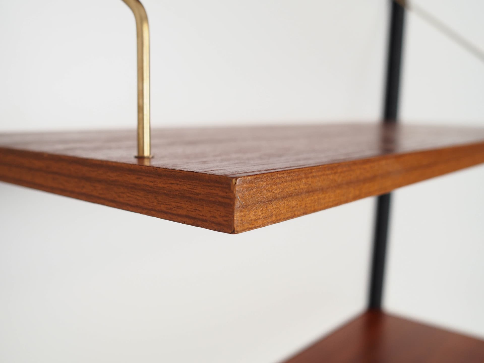 Regał systemowy, brązowy, teak, metal, szkło, Dania, lata 60. - 222333