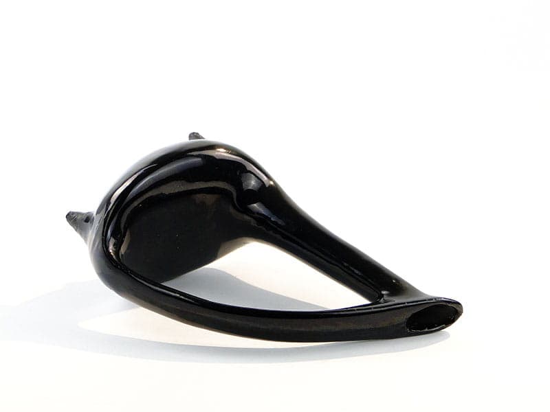 Jug Dinozaur, black ceramics, by B. Książek, Poland, 1960s. - 222362