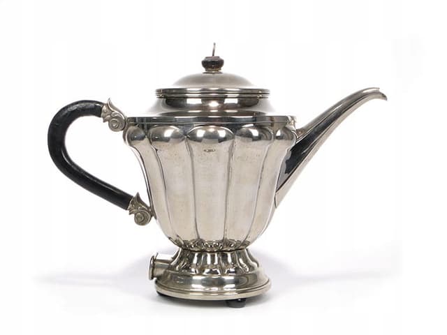 Dzbanek elektryczny art déco, srebrny metal, Siemens, Niemcy, lata 30. - WYMIARY