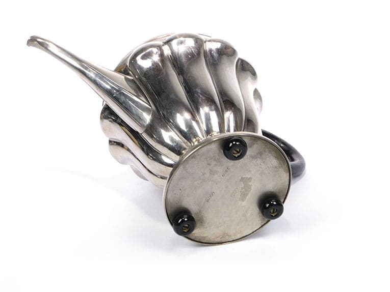 Dzbanek elektryczny art déco, srebrny metal, Siemens, Niemcy, lata 30. - 222376