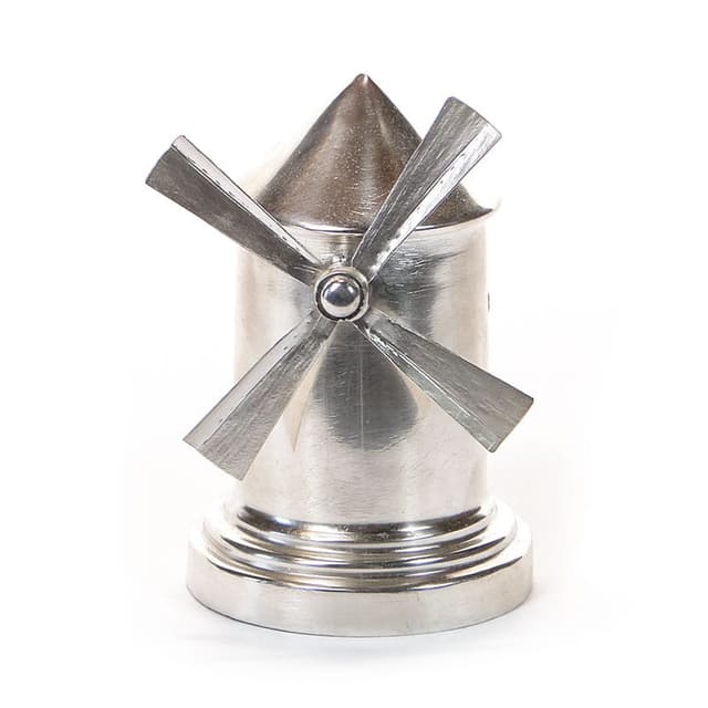 Skarbonka wiatrak, srebro, mosiądz, Polska, lata 20. - WYMIARY