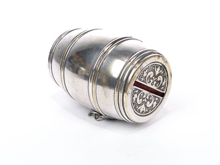 Skarbonka secesyjna, srebrny mosiądz, WMF, Niemcy, początek XX w. - 222417