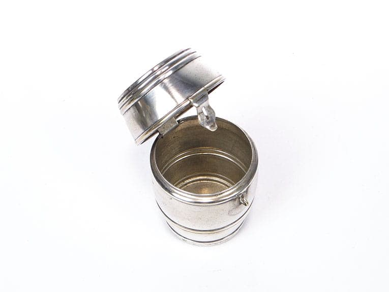 Skarbonka secesyjna, srebrny mosiądz, WMF, Niemcy, początek XX w. - 222421