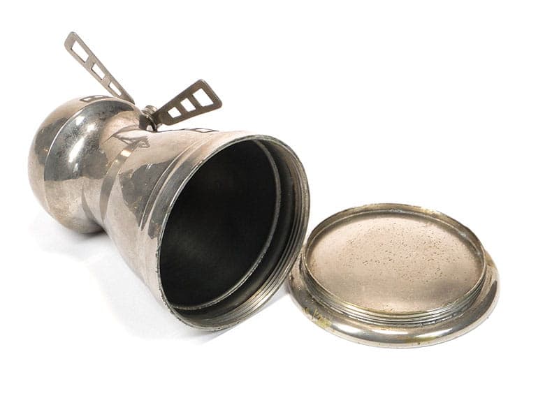 Skarbonka wiatrak, srebrny, mosiądz, Holandia, początek XX w. - 222482