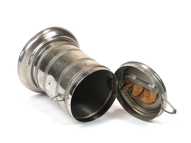 Skarbonka secesyjna, srebrny mosiądz, Europa Zachodnia, początek XX w. - 222514