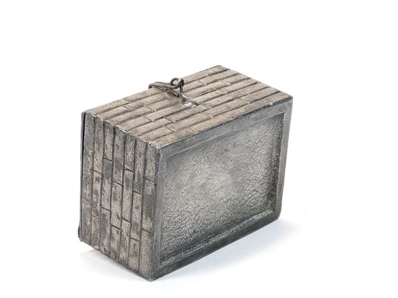 Skarbonka z wilczkiem, metal srebrny, proj. J. Sopyło, Ukraina, lata 20. - 222522