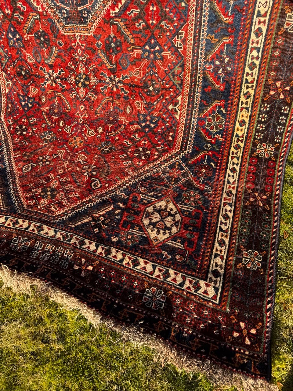 Dywan perski Shiraz 250x160 cm, multikolor, wełna, Iran, lata 50. - 222579