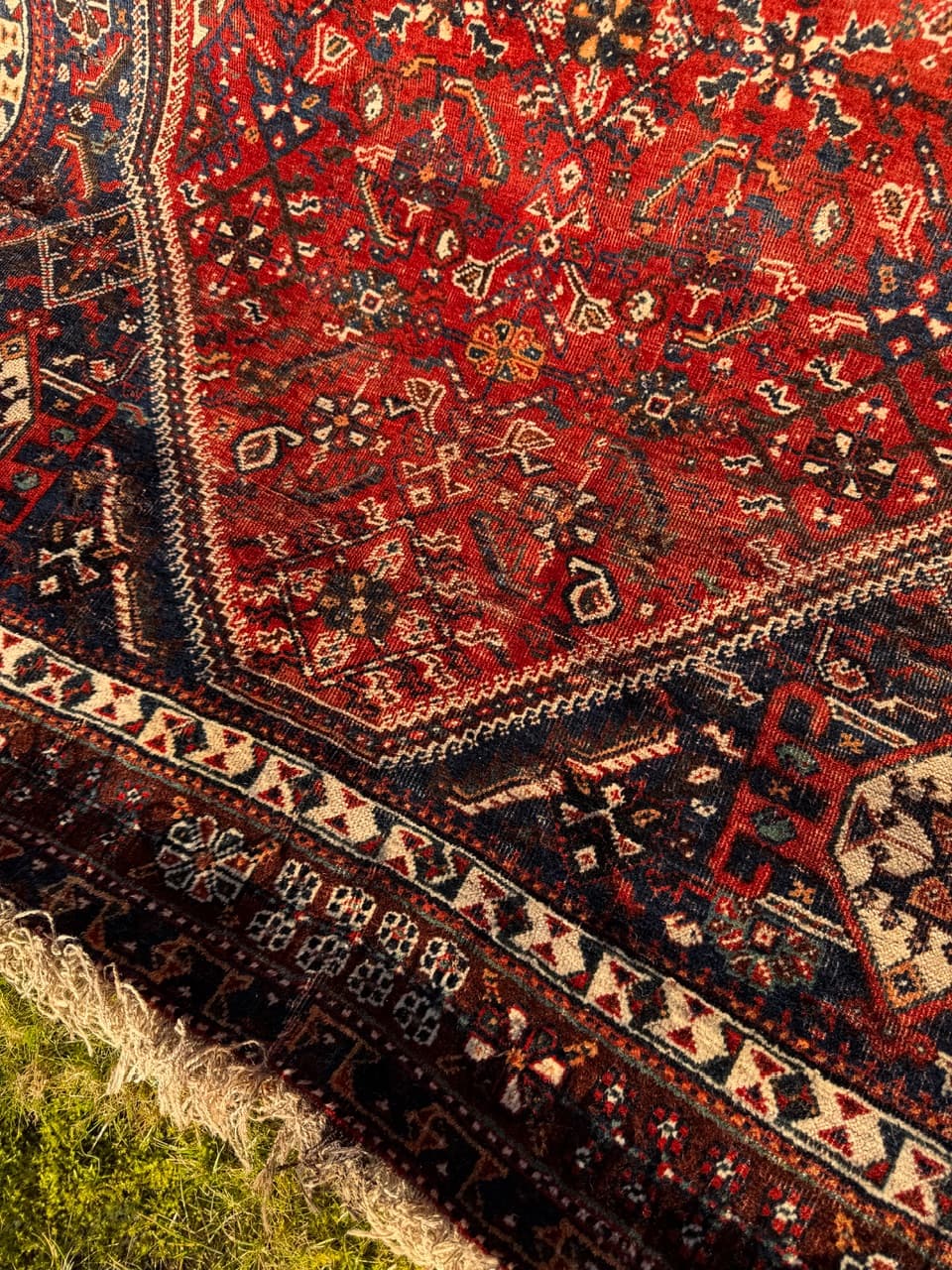 Dywan perski Shiraz 250x160 cm, multikolor, wełna, Iran, lata 50. - 222580