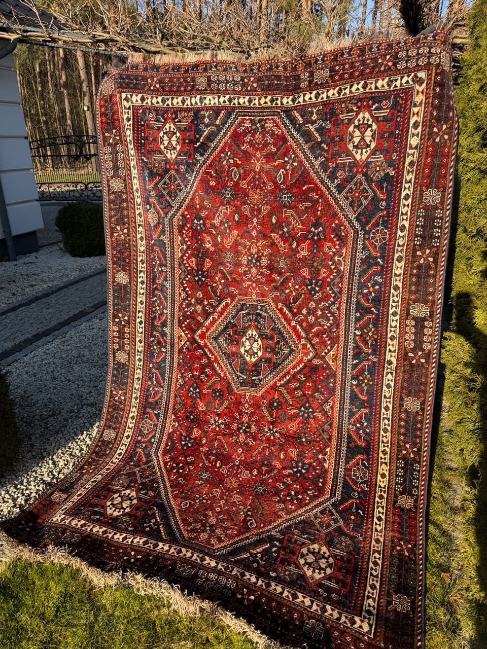 Dywan perski Shiraz 250x160 cm, multikolor, wełna, Iran, lata 50. - 222578