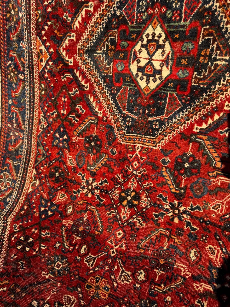 Dywan perski Shiraz 250x160 cm, multikolor, wełna, Iran, lata 50. - 222581