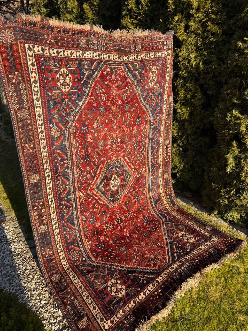 Dywan perski Shiraz 250x160 cm, multikolor, wełna, Iran, lata 50. - 222585