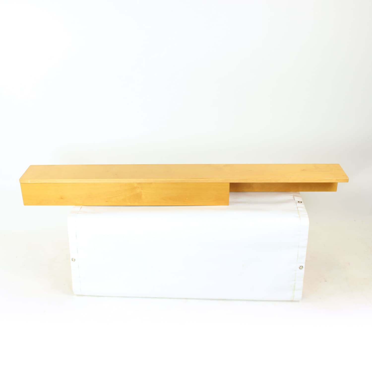 Floating shelf, light brown birch, UP Závody, Czechoslovakia, 1980s. - 222631