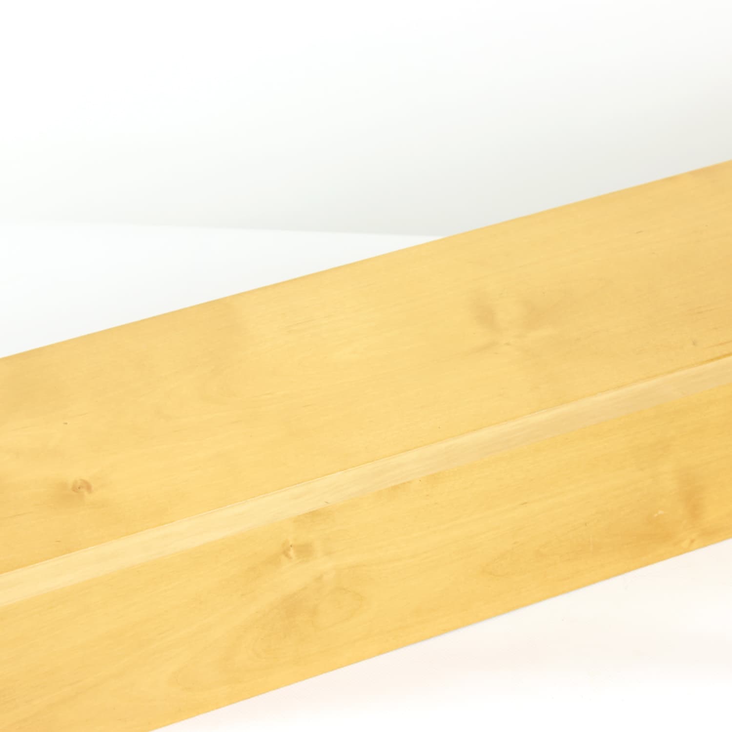 Floating shelf, light brown birch, UP Závody, Czechoslovakia, 1980s. - 222635