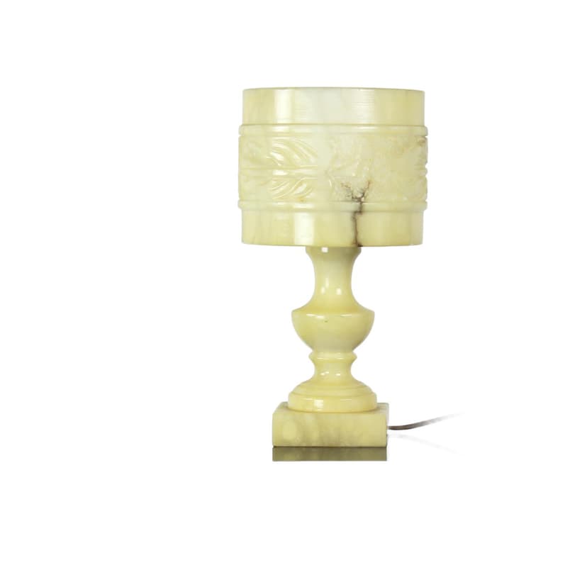 Lampa stołowa, marmur żółty, Norwegia, lata 70.