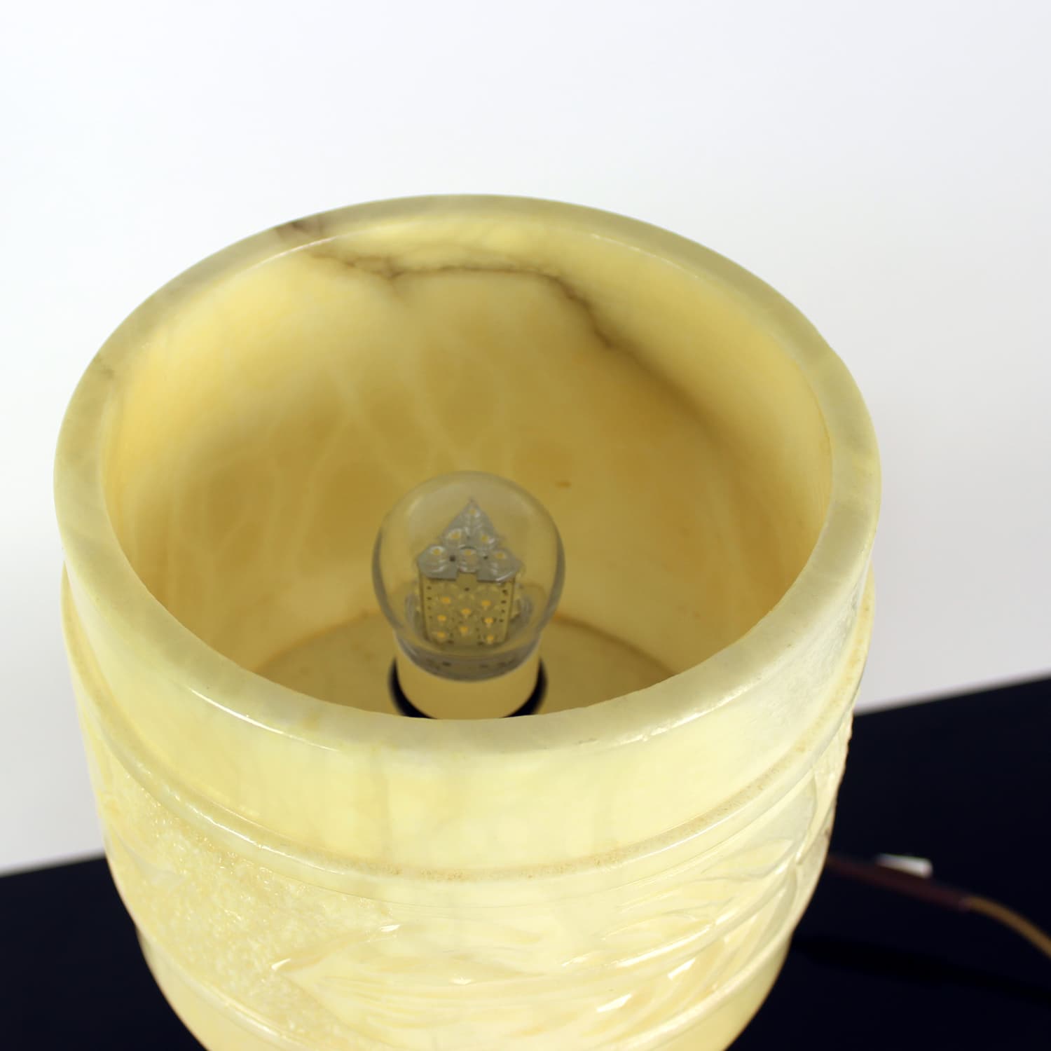 Lampa stołowa, marmur żółty, Norwegia, lata 70. - 222660