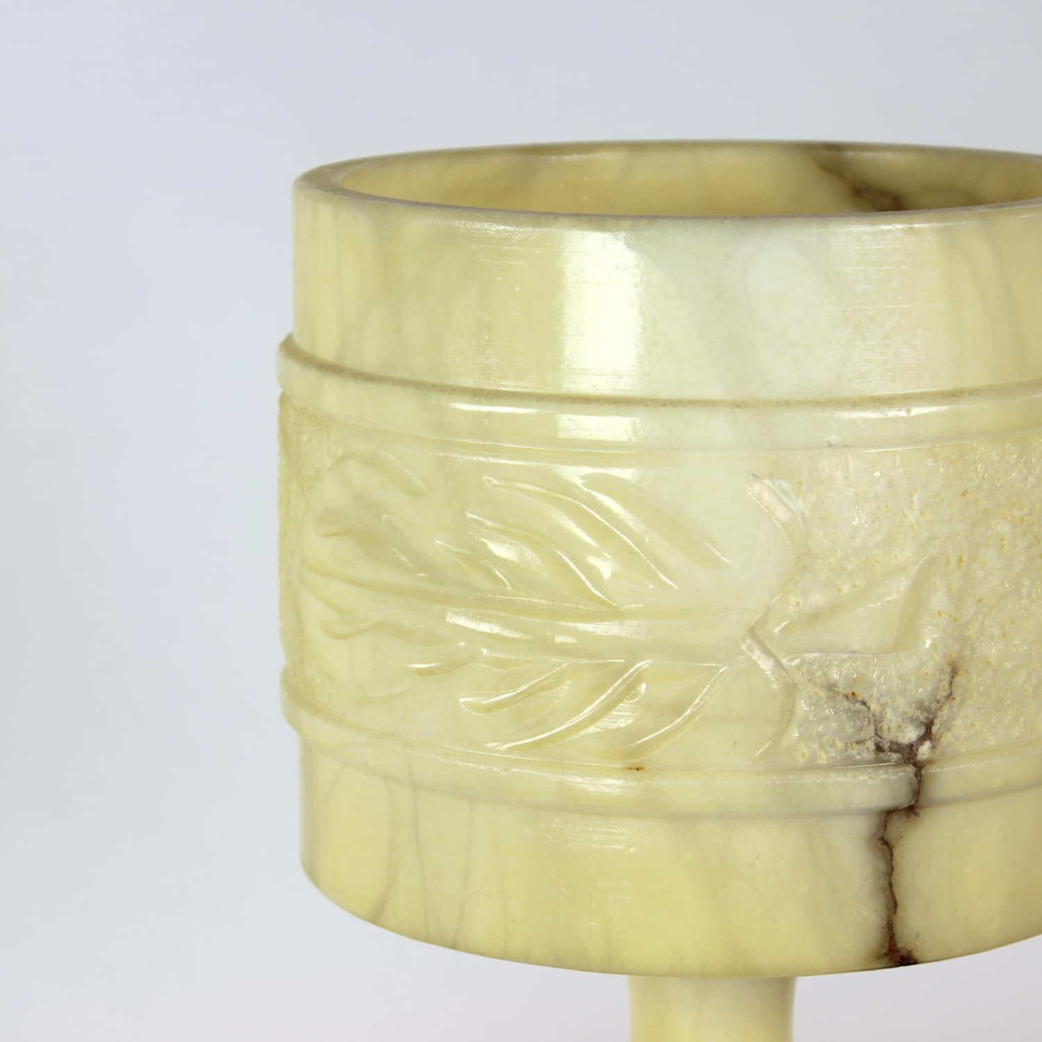 Lampa stołowa, marmur żółty, Norwegia, lata 70. - 222657