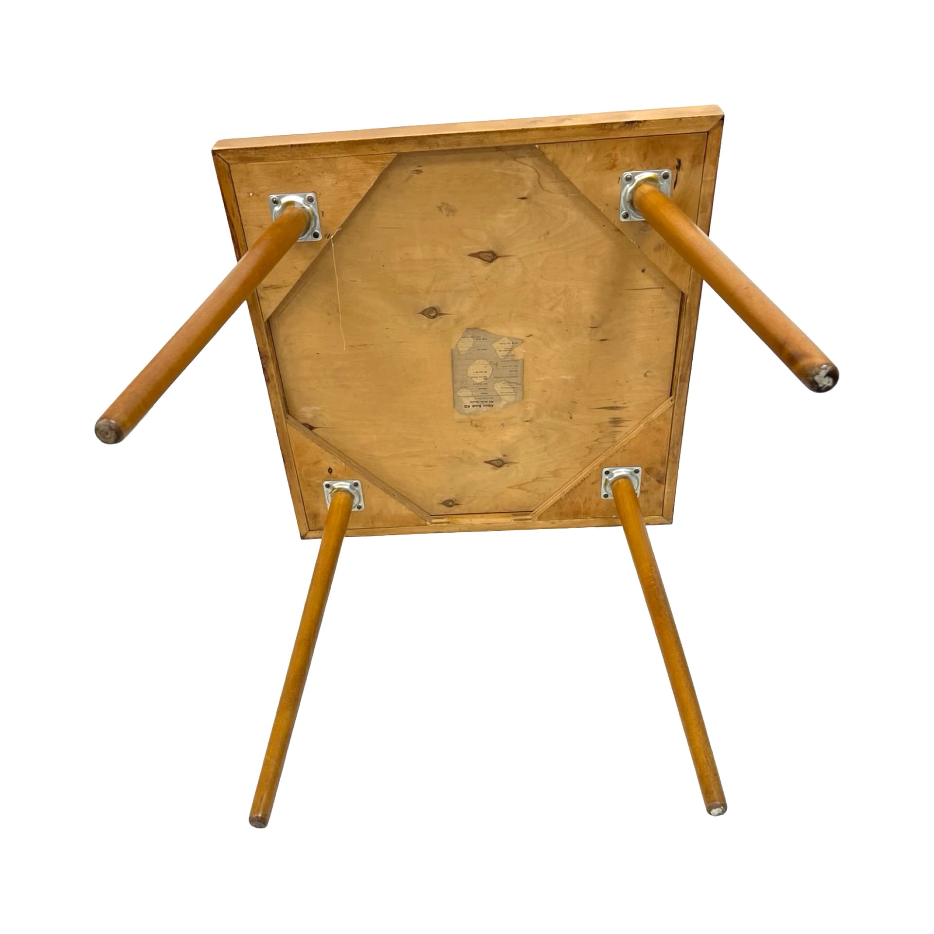 Stolik kawowy, szkło czarne, buk jasnobrązowy, Alfred Busch, Niemcy, lata 60. - 222689