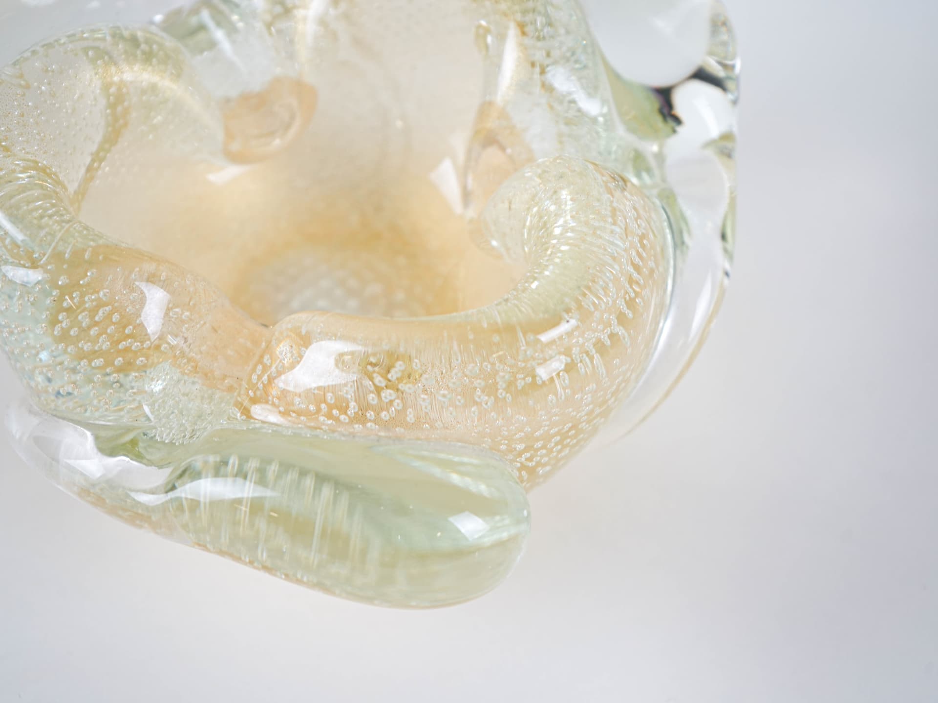 Popielnica Murano, transparentna, szkło, Włochy, lata 60. - 222738