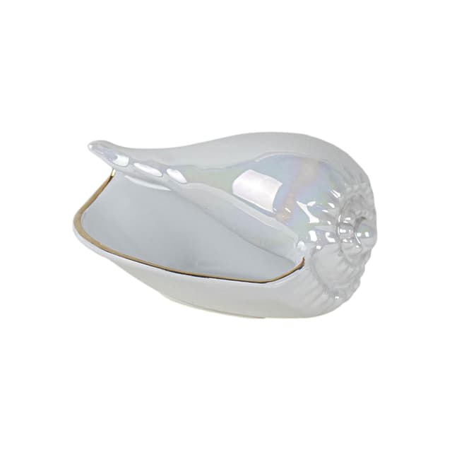 Muszla dekoracyjna, biała, porcelana, Włochy, lata 70. - WYMIARY