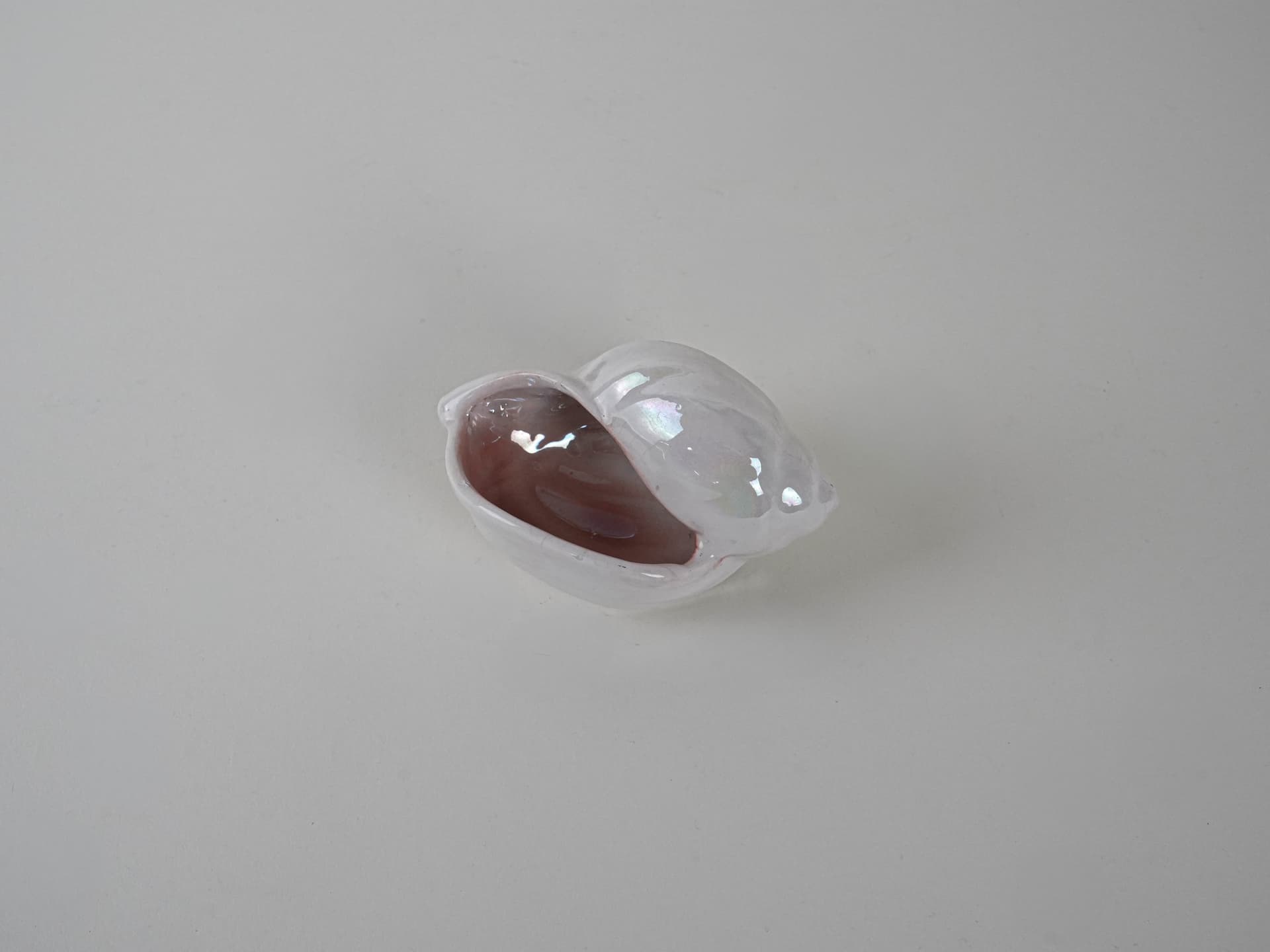 Muszla dekoracyjna, porcelana biała, Włochy, lata 70. - 222770